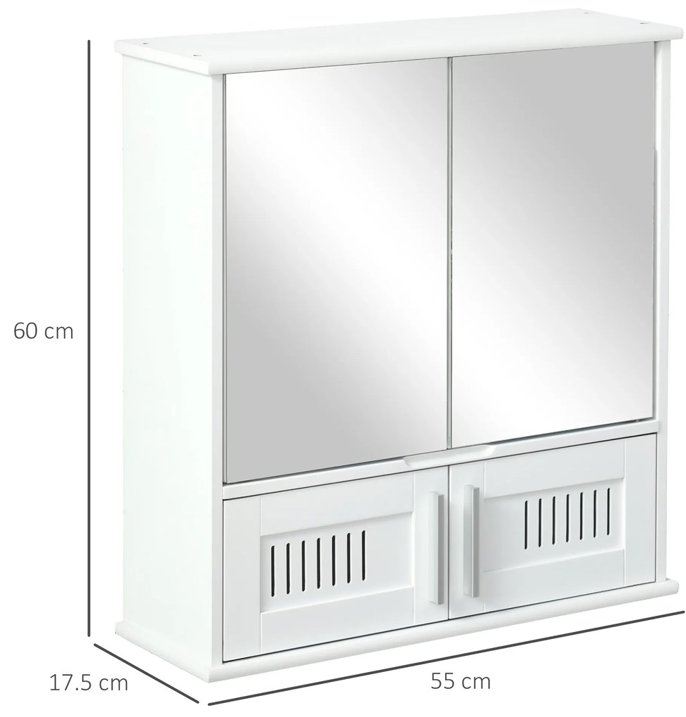 Mobilier suspendat de baie Kleankin, 55x17.5x60cm | Aosom Romania