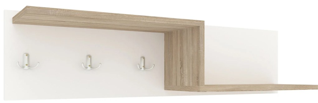 Cuieras Grid, Stejar Sonoma/Alb, 100 x 20 x 24 cm
