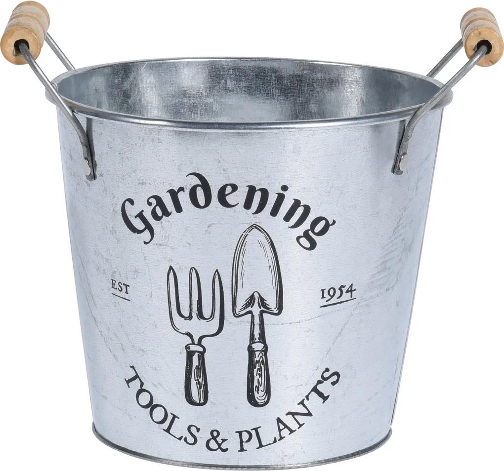 Recipient ghiveci Koopman Gardening, zincat, 19 cm