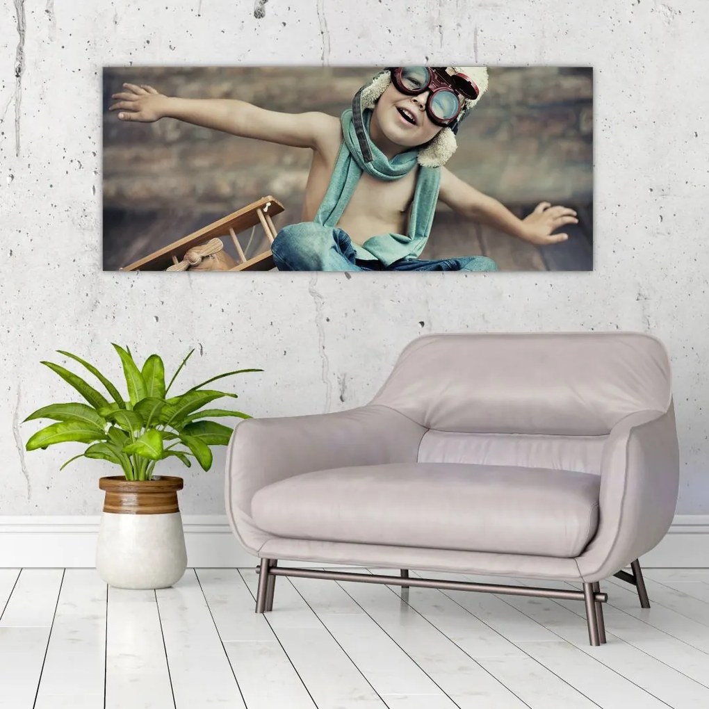 Tablou - Tânăr aviator (120x50 cm)