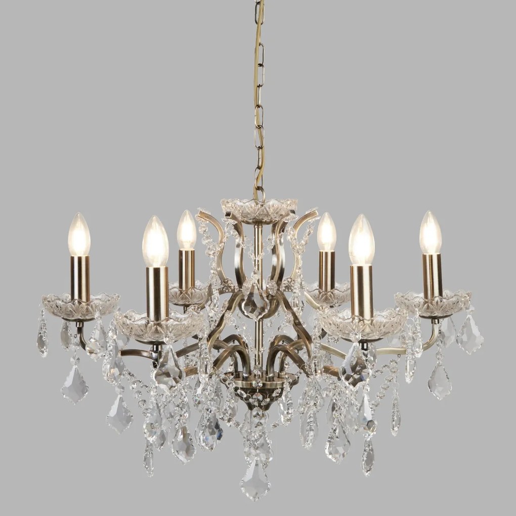 Candelabru stil clasic cu 6 brate Paris alama antic 8736-6AB SRT