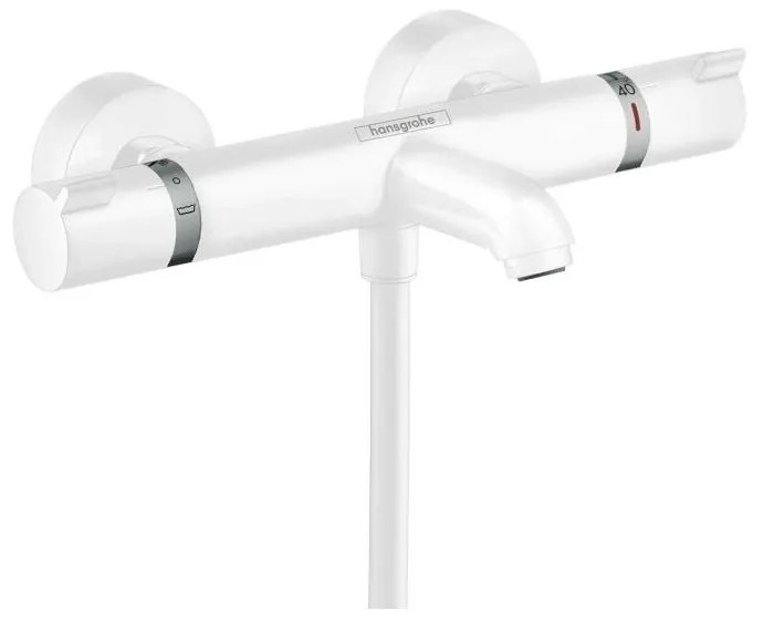 Baterie cada - dus termostatata Hansgrohe Ecostat Comfort alb mat