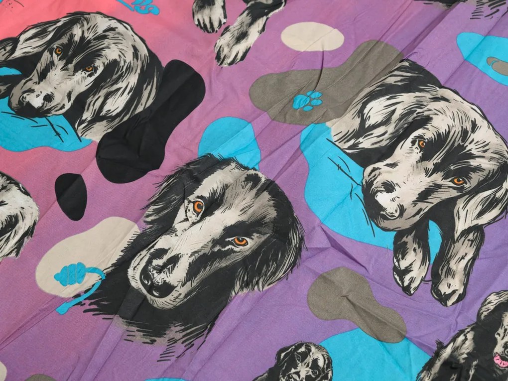 Lenjerie de pat din bumbac ARTEMIS roz-mov Dimensiune lenjerie de pat: 70 x 90 cm | 140 x 200 cm