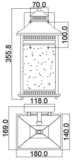 Aplică de exterior Quoizel QZ-LIVINGSTON2-M LIVINGSTON 2xE14/40W/230V IP44