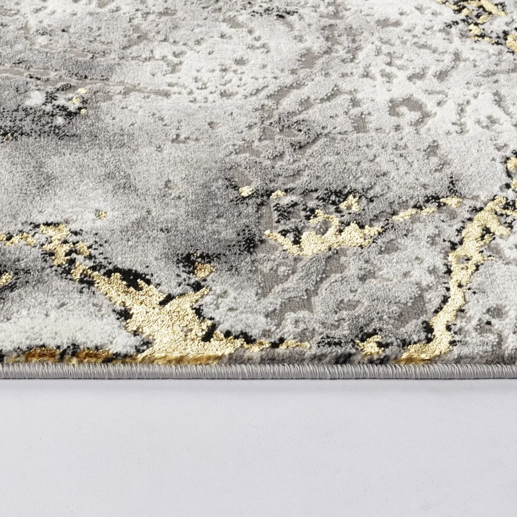 Covor Modern Living , Dormitor Dreptunghiular Marmara T160A Gri Gold (Alege dimensiunea: 125 x 200)