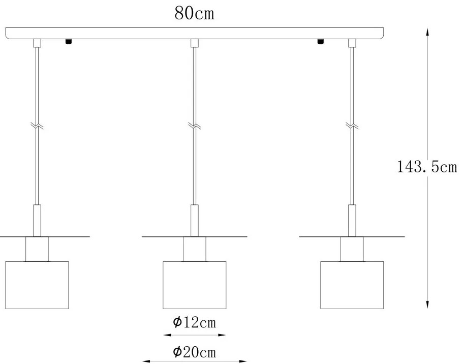 Lustra cu 3 pendule design modern SARDA