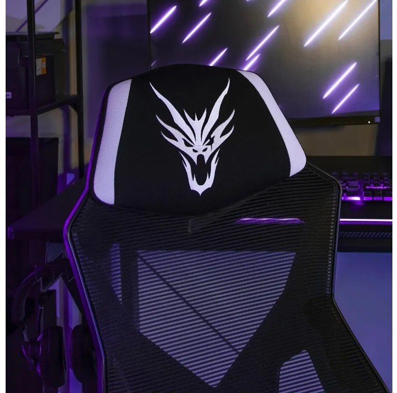 JAKS Scaun de gaming BING negru roșu