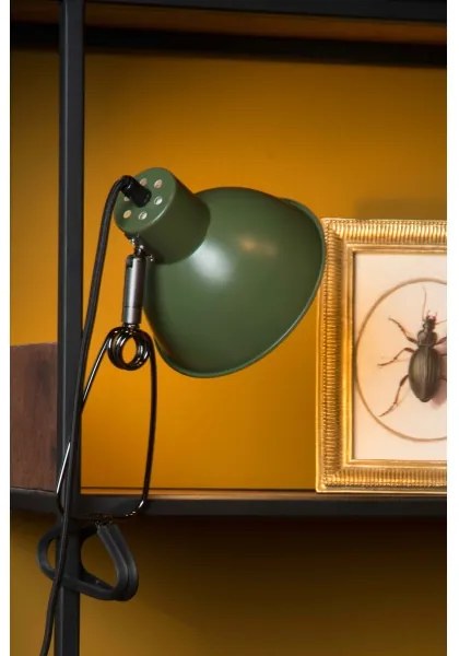 Lampă cu clemă Lucide 45987/01/33 MOYS 1xE27/40W/230V verde