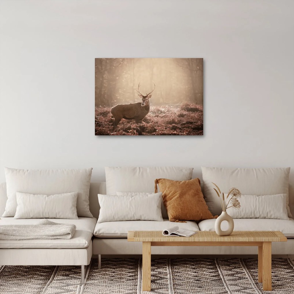 Tablou - Cerb în pădure (70x50 cm)
