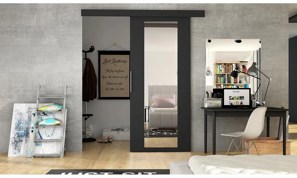 Uși culisante Larouche 4 (Negru mat). 1083355
