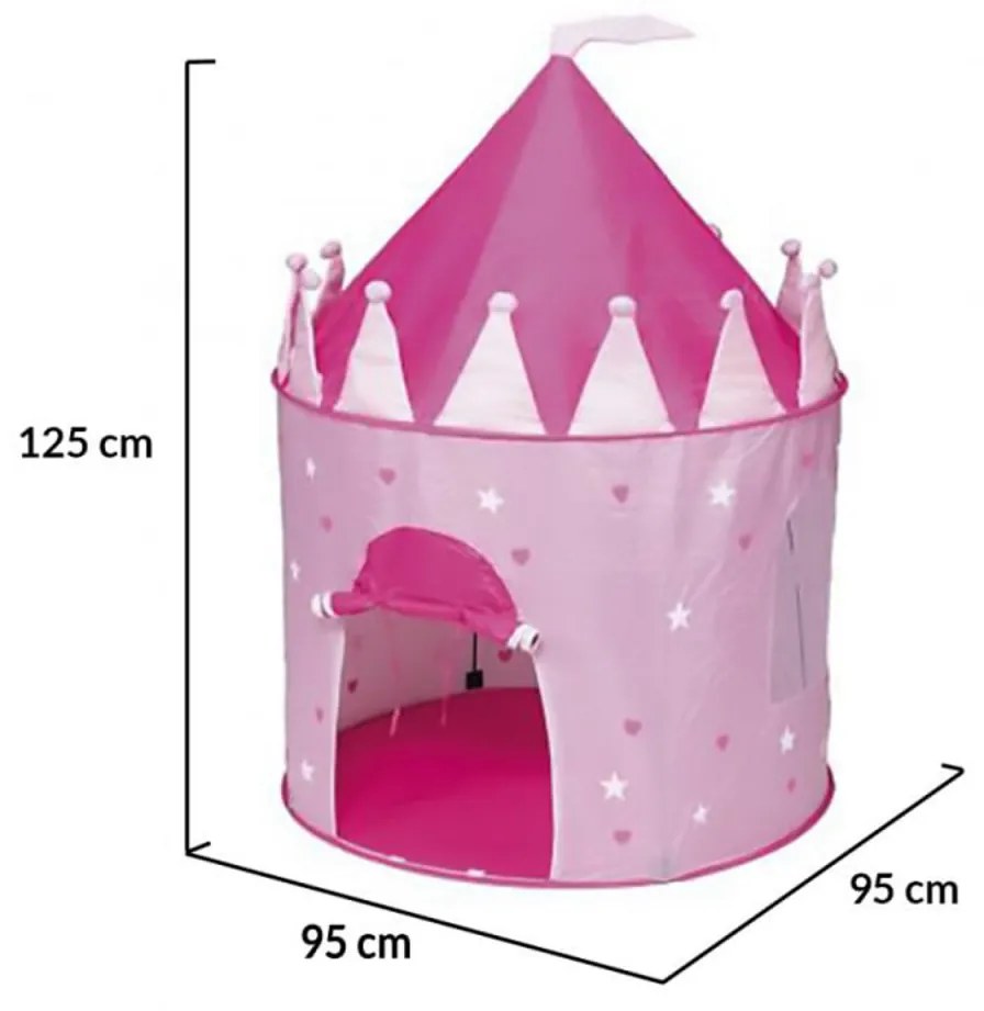 Cort de Joaca pop-up XXL Pentru Copii NOVOKIDS™ Happy Place, Saltea si geanta transport incluse, Usor de Montat si Transportat, Roz