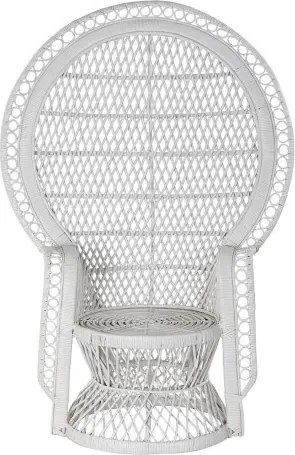 Fotoliu de exterior, alb, din rattan, Arvella