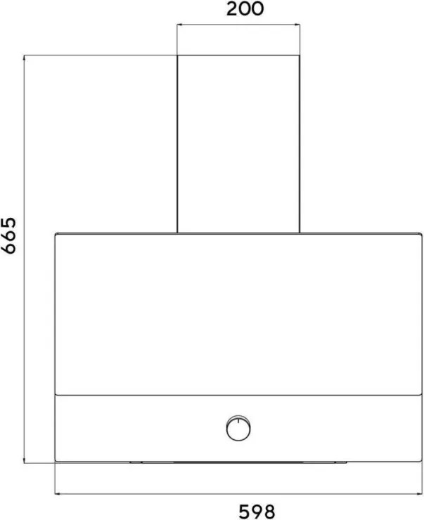Hota decorativa Kumtel DA6-830-A0A, 650 m³/h, 60 cm, 3 viteze, Comanda mecanica, Panou din sticla, Iluminare LED, Alb