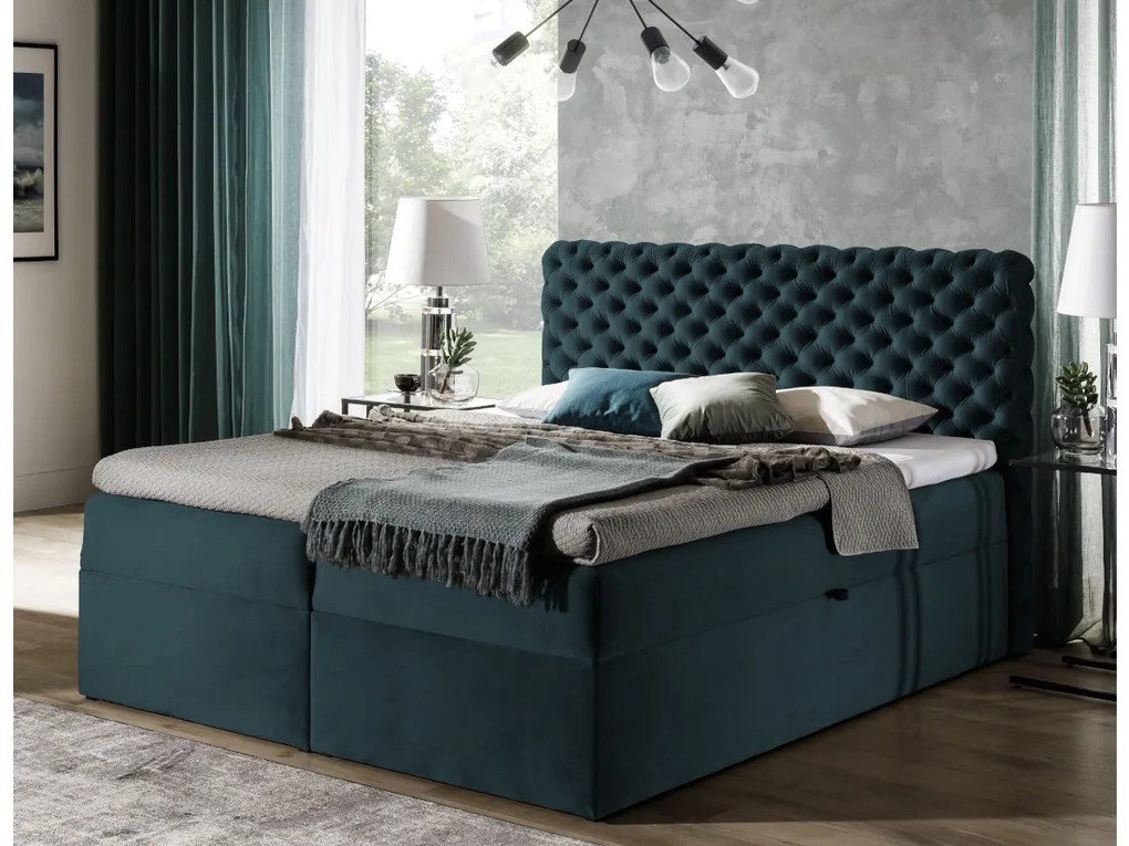 Expedo Pat tapitat boxspring MARCH + topper, 180x200, riviera 16