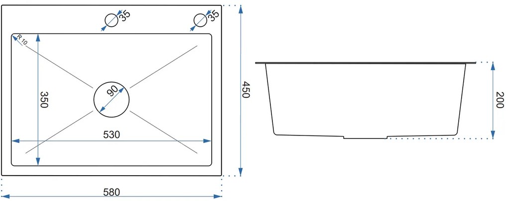 Chiuveta inox LUKE 110 WORKSTATION negru
