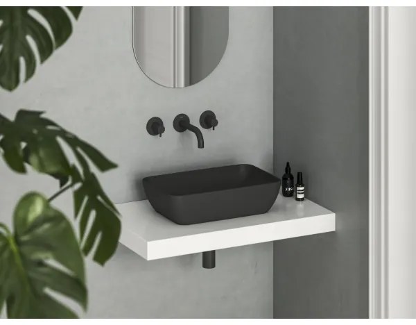 Ravak XJX0D150000 - Lavoar pentru blat CERAMIC SLIM 50 x 31 cm, ceramică/negru