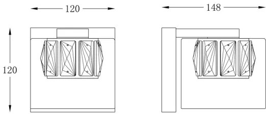 Aplică LED de cristal GEM LED/5W/230V Zuma Line W0389-01A-B5AC
