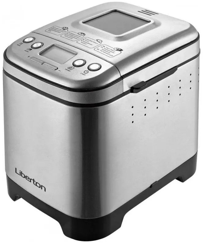 Resigilat: Masina de paine Liberton LBM-6300, 600 W, 3 setari, 12 programe, Timer, Argintiu