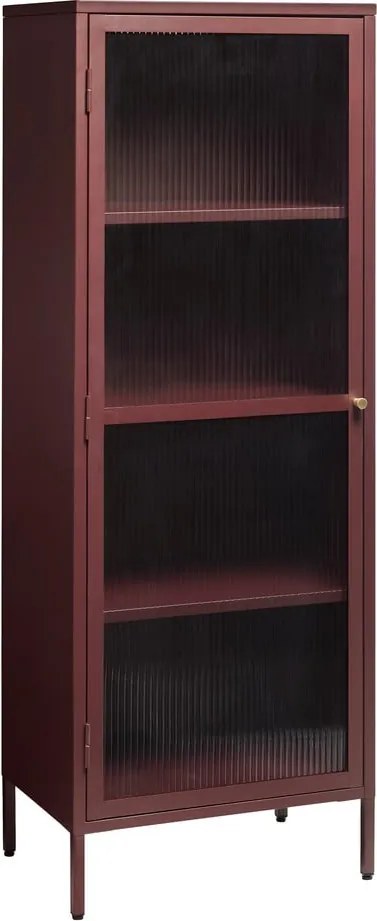 Vitrină roșie din metal 58x160 cm Bronco – Unique Furniture