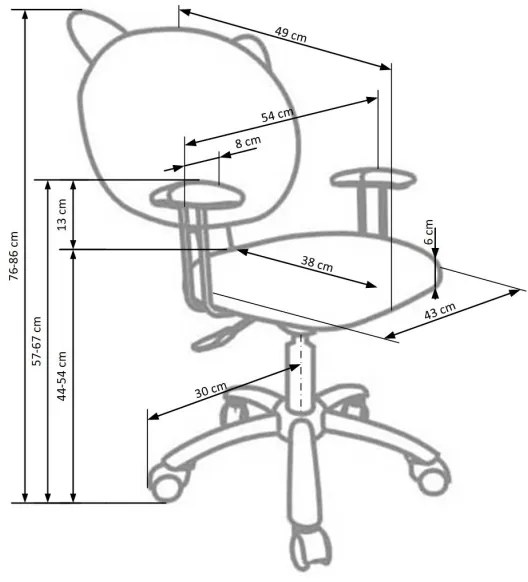 Scaun de birou CAT roz