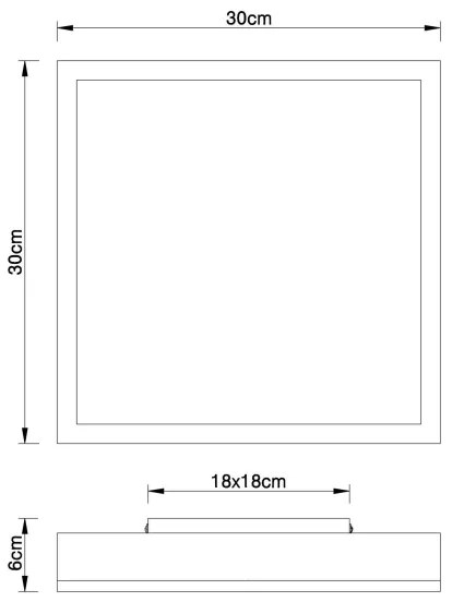 Plafonieră LED Globo 416080AD1 DORO LED/12W/230V 3000K 30x30 cm