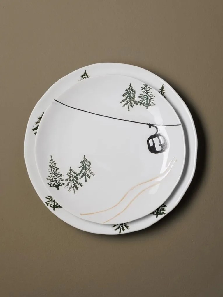 Farfurie din ceramica, D21cm, Slalom