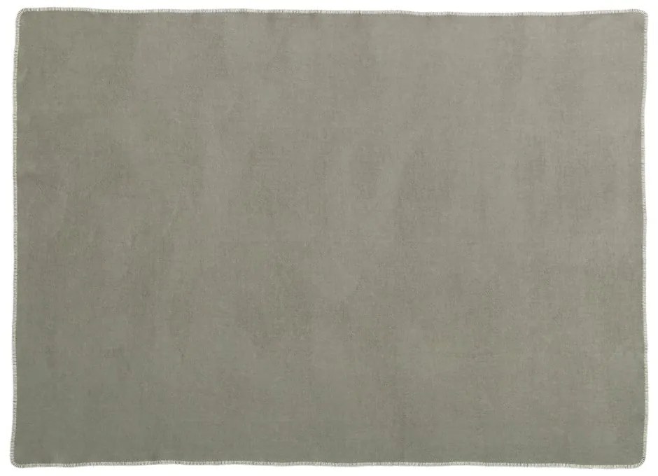 Pătură gri/bej din amestesc de lână 140x200 cm Ylva Dark Linen – Pappelina