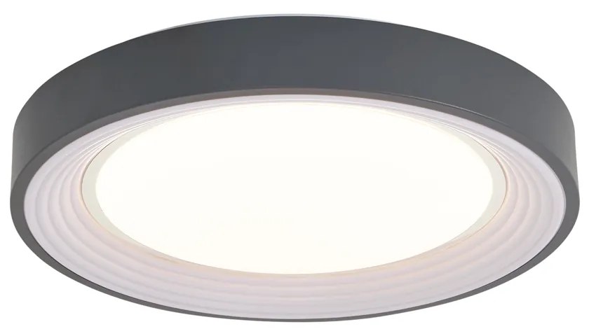 Plafonieră modernă gri cu alb 38cm incl. LED Dimmable - Kanton
