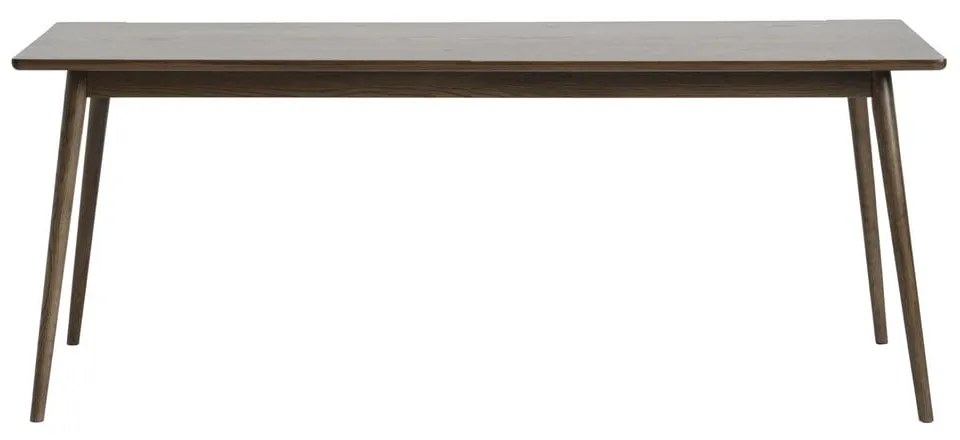 Masă de dining maro extensibilă cu blat cu aspect de lemn de stejar 190x90 cm Barrali – Unique Furniture
