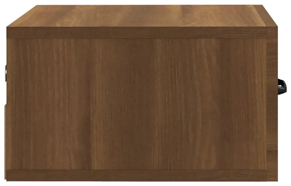 Noptiera de perete, stejar maro, 35x35x20 cm 1, Stejar brun