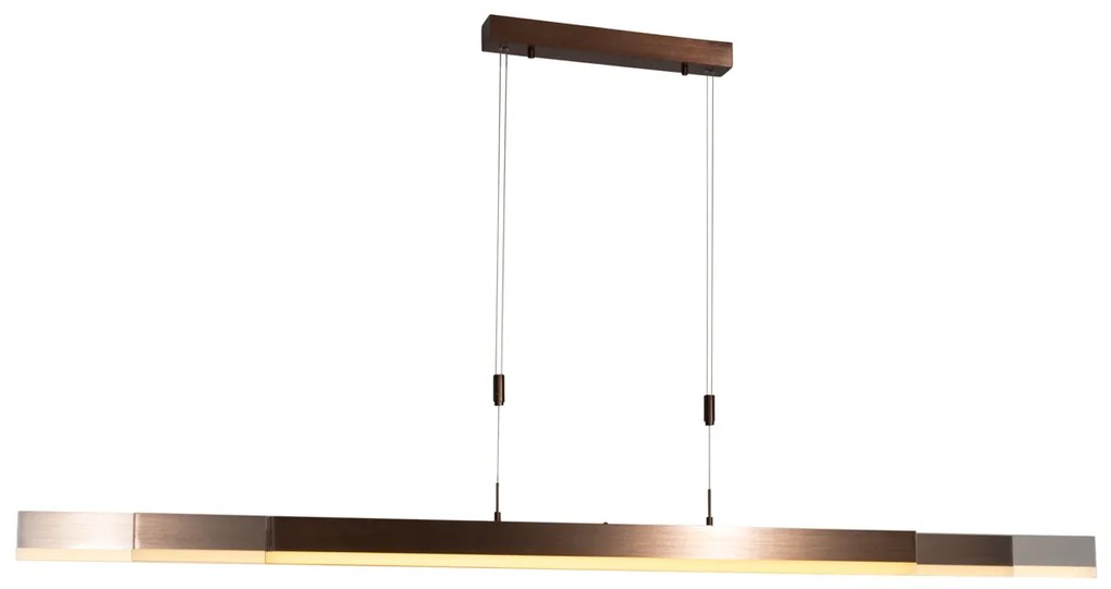 Lampă pendant reglabilă bronz închis 150 cm cu LED-uri reglabile - Lamba