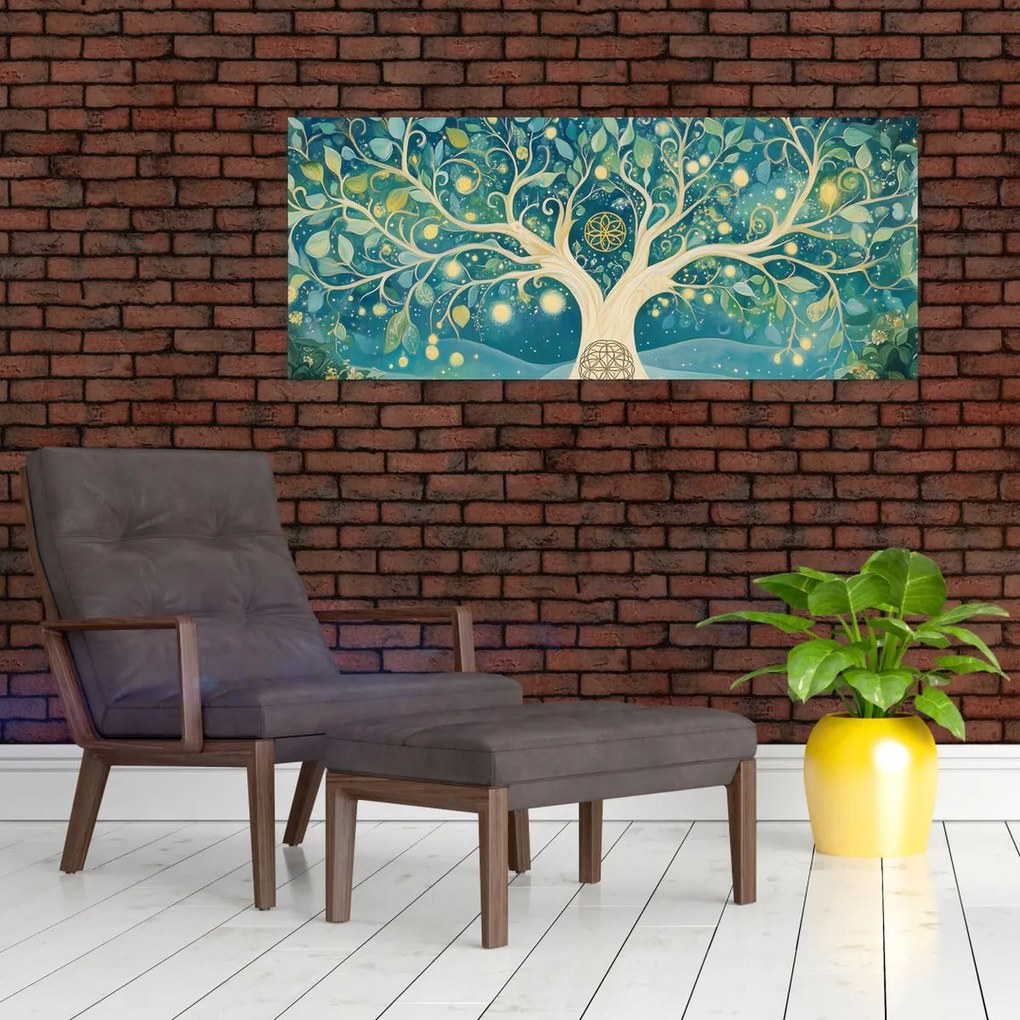 Tablou – Arbore magic cu spirale (120x50 cm)