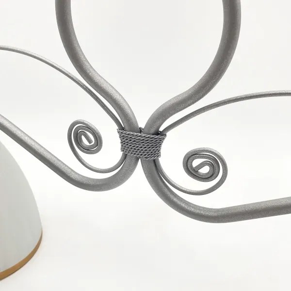 Lustră pe lanț RETRO 2xE27/60W/230V argintiu