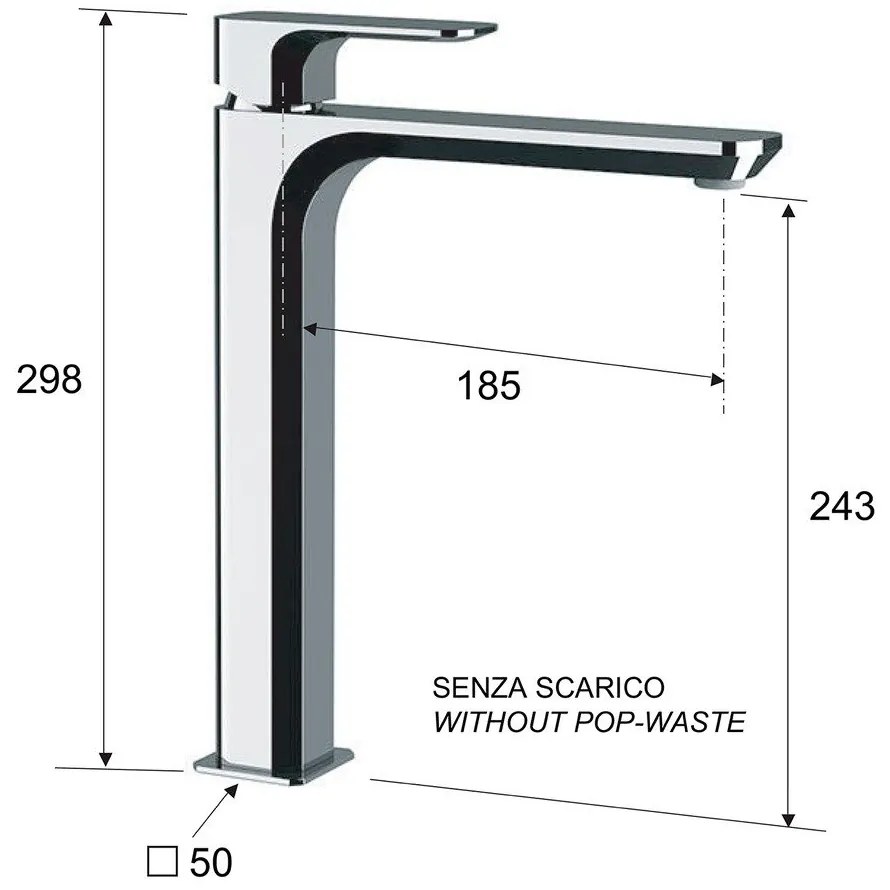 Baterie albă pentru chiuvetă înaltă Spy – Sapho