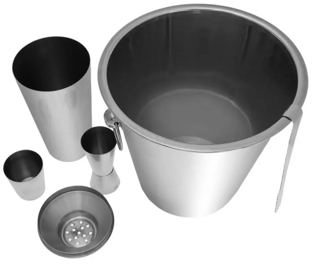 Set accesorii bar 4 piese Kinghoff KH1244, otel inoxidabil, argintiu