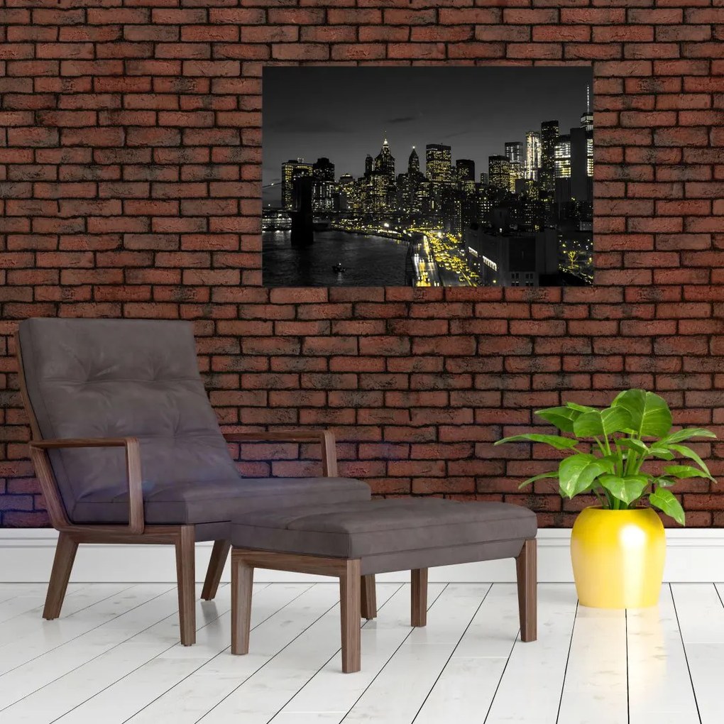 Tablou cu metropolă nocturnă (90x60 cm)