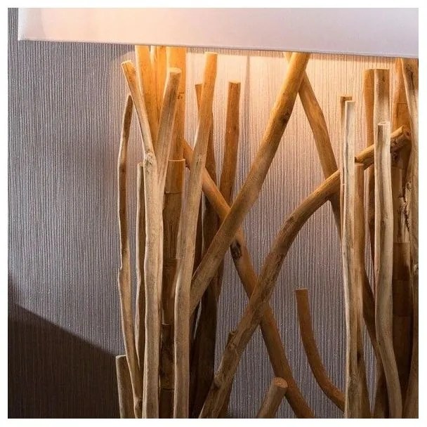 Lampadar design rustic din lemn de pluta RE FL