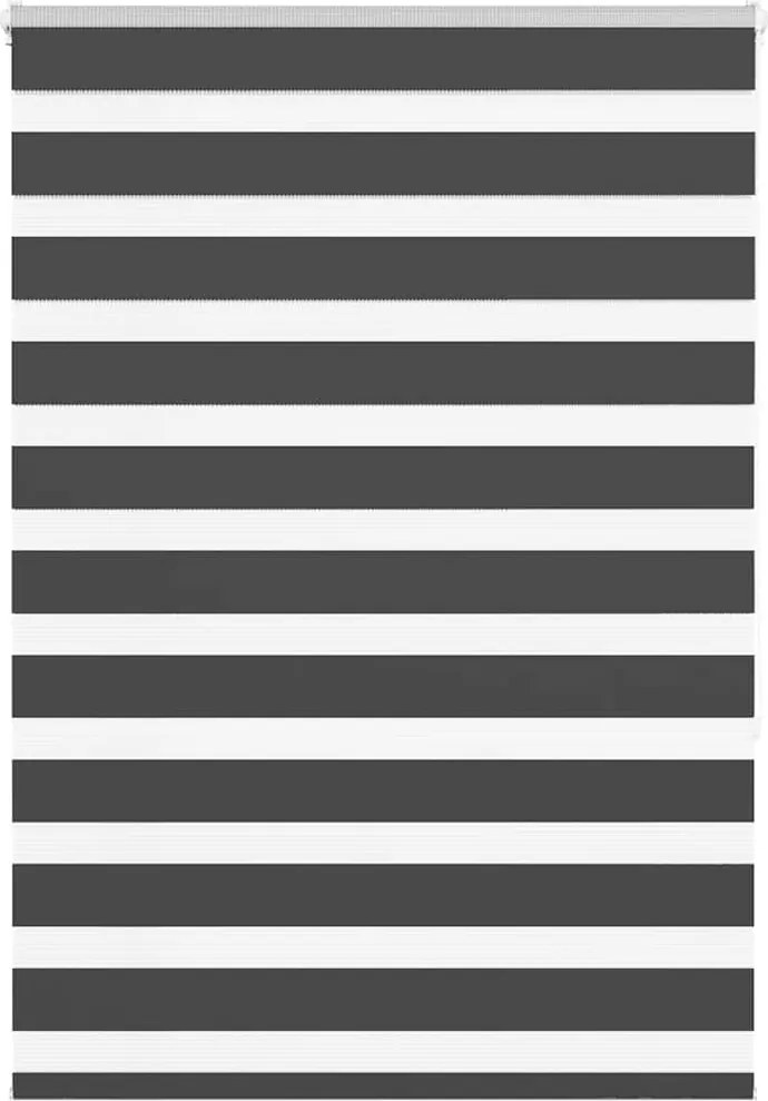 vidaXL Jaluzea tip zebra neagră lățime țesătură 90,9 cm poliester