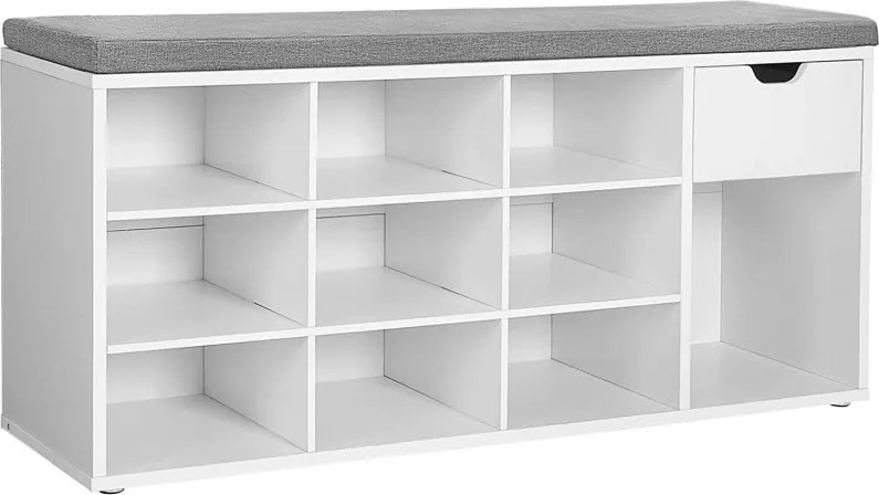 Dulap Pantofi LHS24WT Alb/Gri