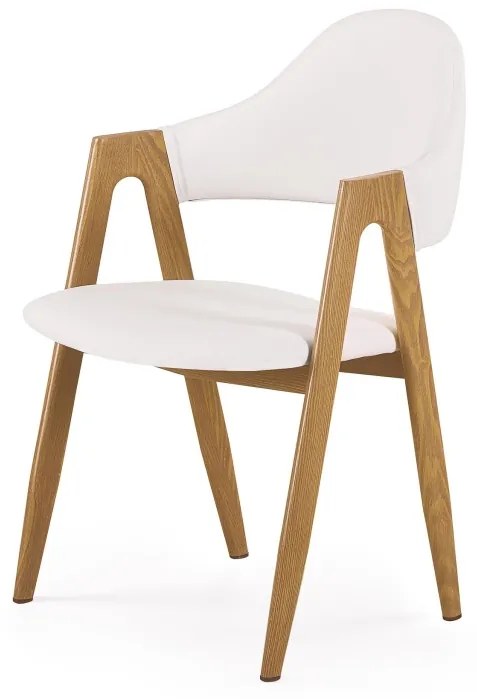 Scaun tapitat K247 alb - H 80 cm