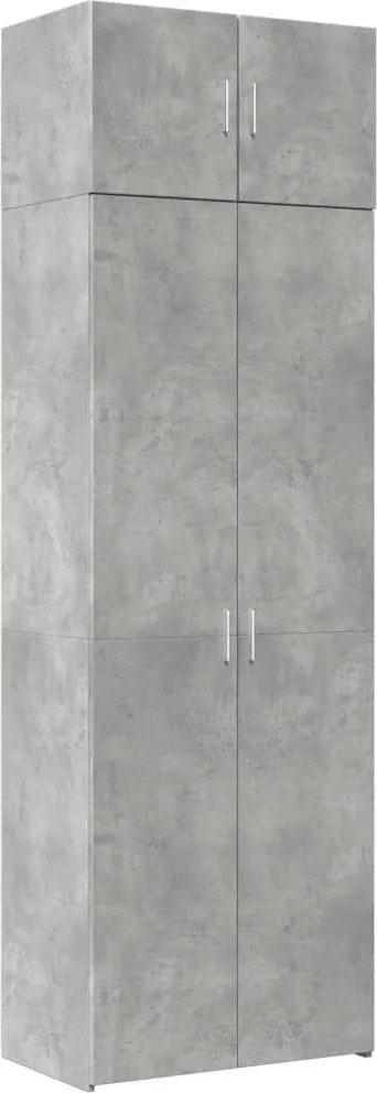 vidaXL Dulap de depozitare, gri beton, 70x42,5x225 cm, lemn prelucrat