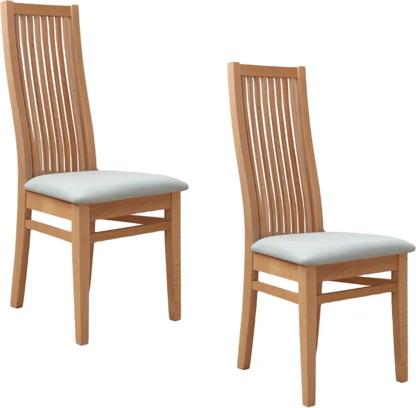 Set 2 scaune dining din lemn de fag Parma, Fag/Melva 70