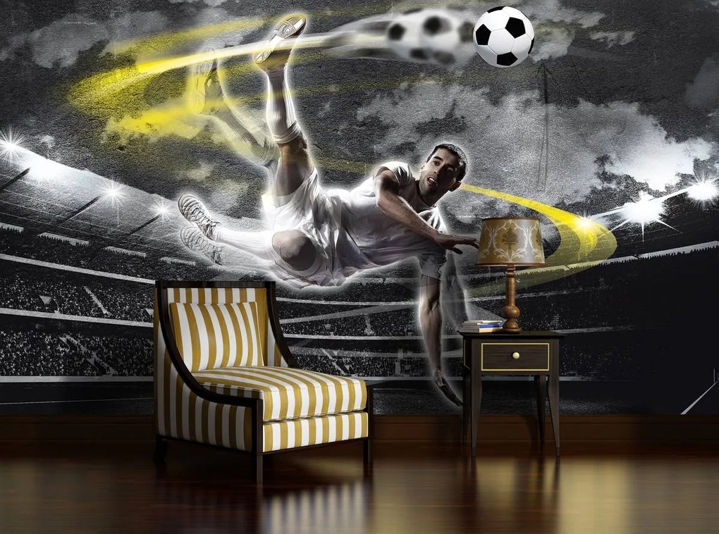 Fototapet - Fotbalistul în acțiune (152,5x104 cm)