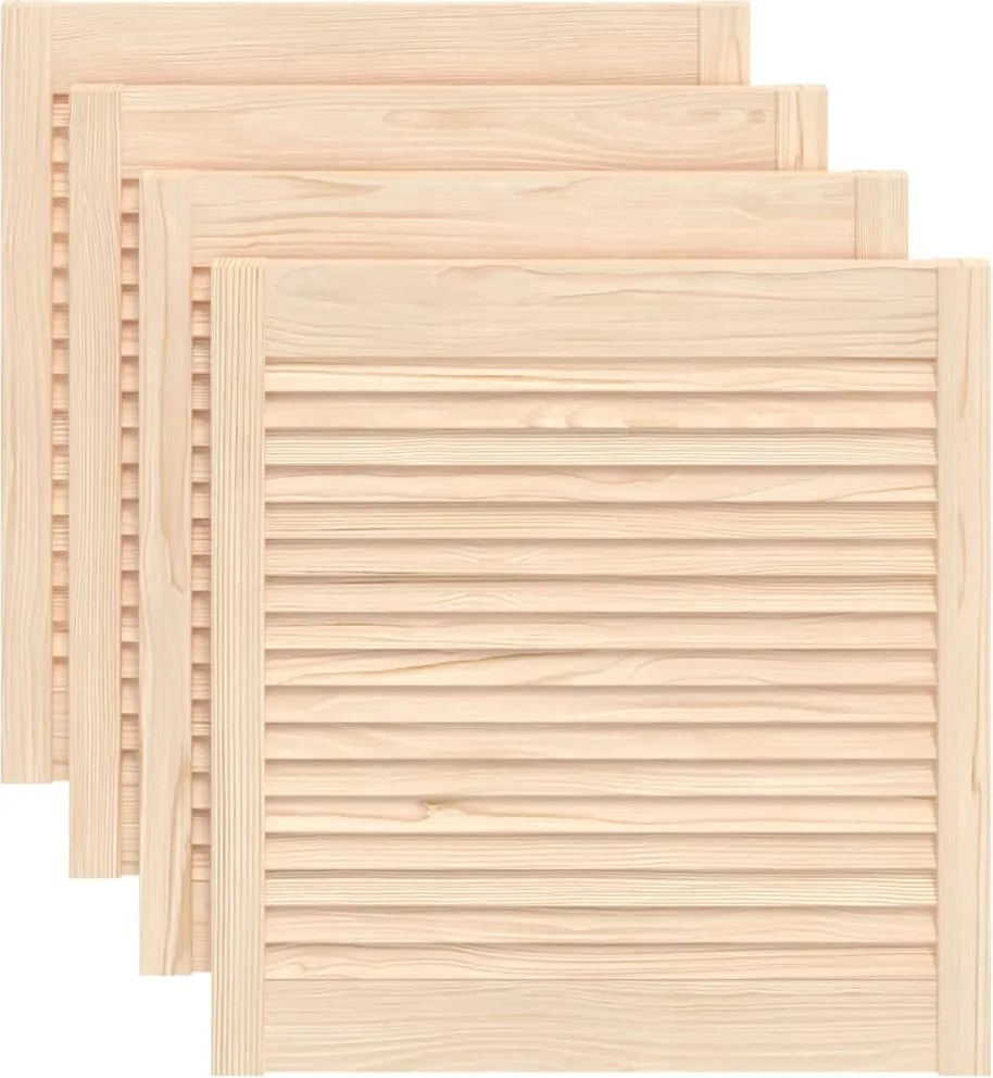 vidaXL Uși de dulap design lambriu 4 buc. 61,5x59,4 cm lemn masiv pin