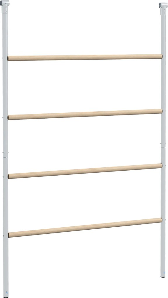 PawHut Suport pentru Găini pe 4 Niveluri, Posatoiu din Lemn și Oțel Galvanizat, Scară pentru Coteț, 4-6 Găini, 140x86x2,5 cm, Lemn Natural | Aosom Romania
