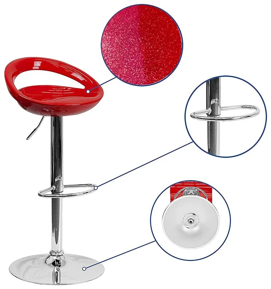 2 buc scaune de bar Kitti-visiniu