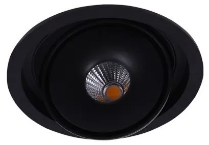 Spot LED incastrabil directionabil de tavan/plafon BOSTON 1 ROUND negru