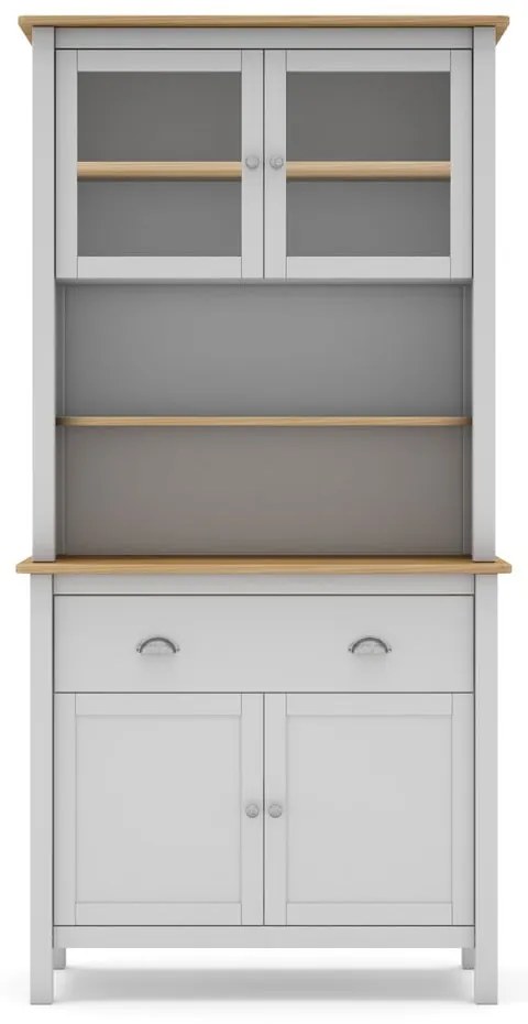 Vitrină albă din lemn de pin 90x180,5 cm Misti – Marckeric