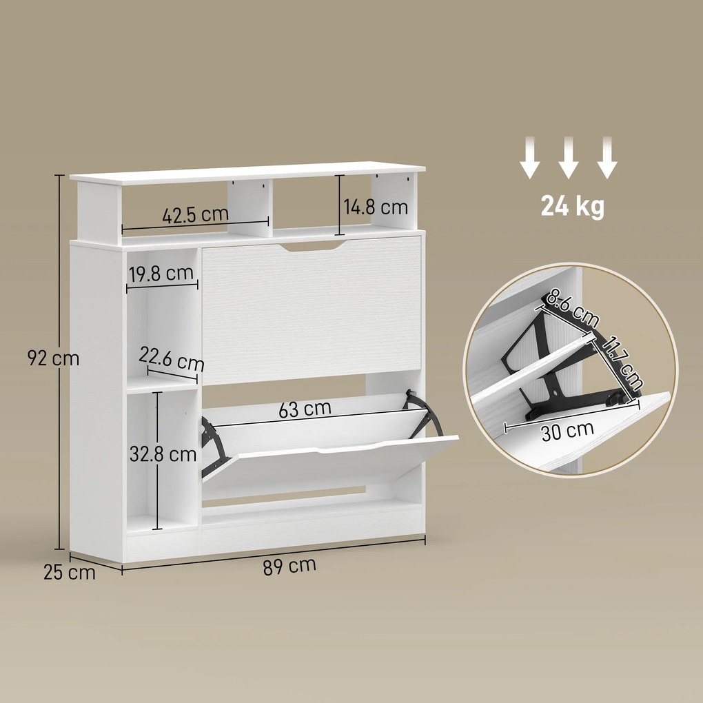 HOMCOM dulap pantofar | Aosom Romania