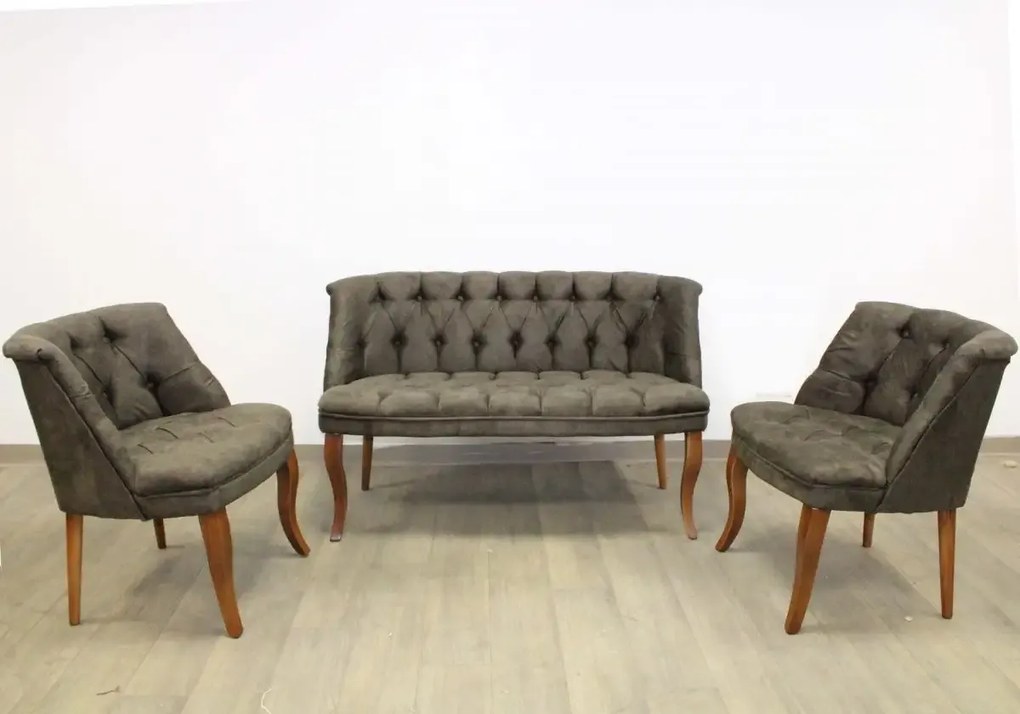 Set canapea 2 locuri cu 1 fotolii, Cafe Homs,maro